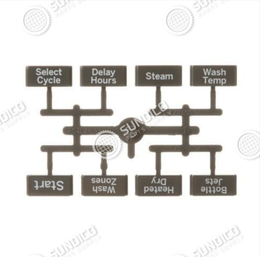 General Electric WD09X21694 Dishwasher Button And Graphic Assembly