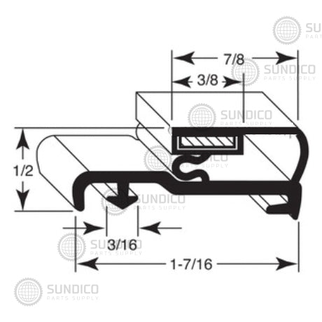 ARDCO GASKET, 8' BLACK SNAP-IN 03-100
