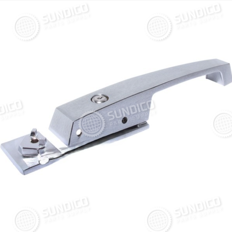 Bally 000852 Refrigerator Handle, Cyl Lock W/Lever Chr