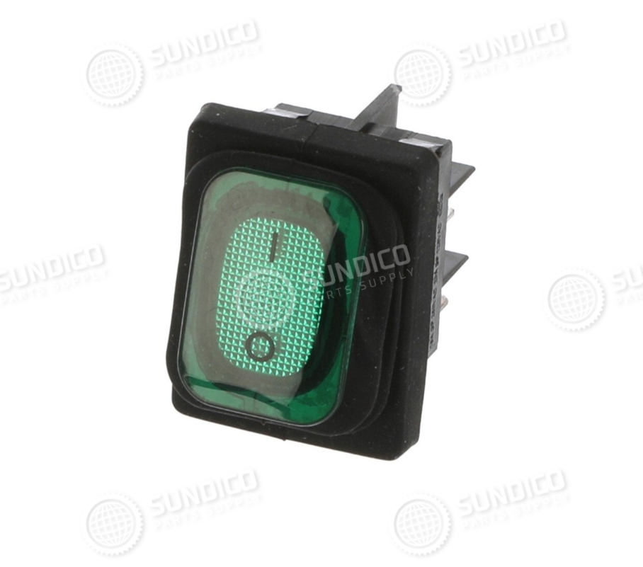 Atosa W0308001 Commercial Refrigeration Switch, Rocker Green With Cover