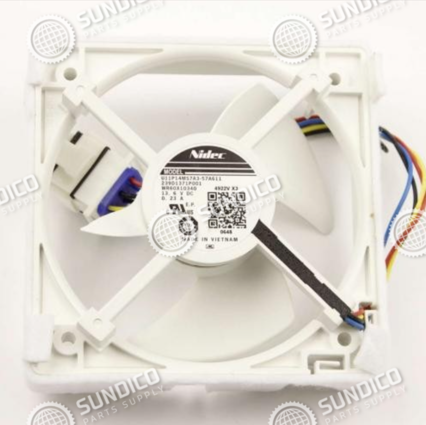 General Electric WR60X10352 Refrigerator Freezer Fan And Felt Assembly