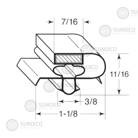 ADCRAFT GASKET, 27-1/2 X 53-5/8 OD GAS-1