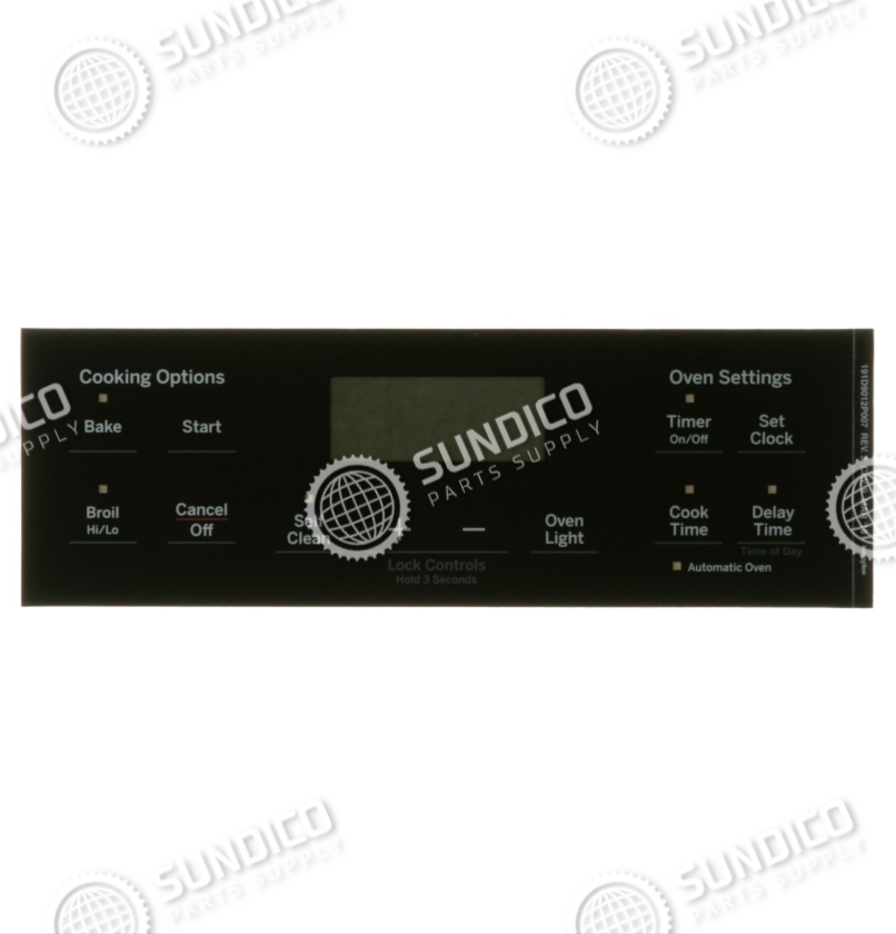 General Electric WB27T11005 Range Black Faceplate Graphics