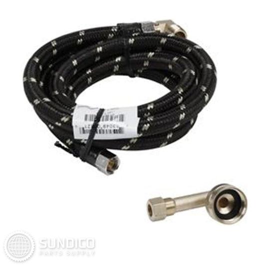 Whirlpool W10278635RP Dishwasher 6 Ft Braided Water Supply Hose Kit