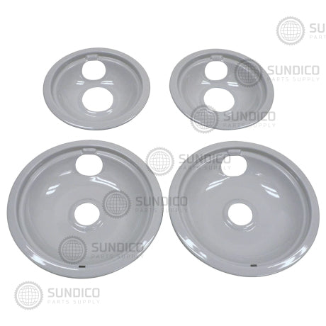 WHIRLPOOL GRAY DRIP BOWL SET 2-6" 2-8" W10291024
