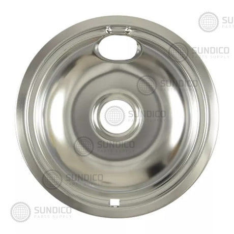 WHIRLPOOL DRIP BOWL 8" W/HOLE CHROME WPW10196405