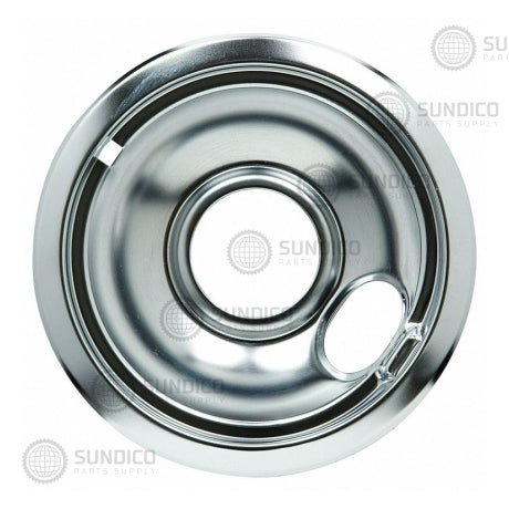 WHIRLPOOL DRIP BOWL 6" W/HOLE CHROME WPW10196406
